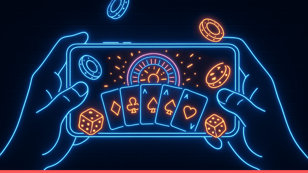 Smart Phone Game Playing Image
